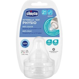 Resim Alkasaz Chicco Wellbeing Silikon 2'li Biberon Emziği 2 Ay+ 
