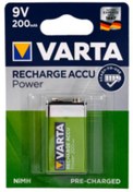 Resim ATAELEKTRONİK Varta 9 Volt 200 9v 200mah Şarj Edilebilir Kare Pil Şarzlı Pil Kumanda Pili 