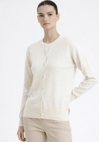 Resim Ekru Bisiklet Yaka Kadın Hırka - EKRU / M 