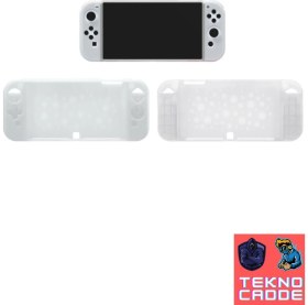 Resim Beboncool TNS-1135 Nintendo Switch OLED El Destekli Grip Tasarım Koruyucu Silikon Kılıf 