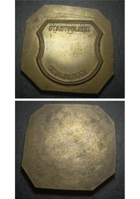 Resim Escoines Koleksiyon Schwandorf Şehir Polisi Hatıra Madalya Kesilmemiş Madalya 70.5gram 54mm Nadir 