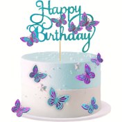 Resim 13 Parça Kelebek Pasta Süsleri Kelebek Cupcake Süsleri Kadınlar İçin Mutlu Yıllar Pasta Süsü Doğum Günü Pasta Dekorasyonları Kelebek Parti Dekorasyonları Cadılar Bayramı, Noel Etkinliği & Parti Malzemeleri Cadılar Bayramı&Noel 