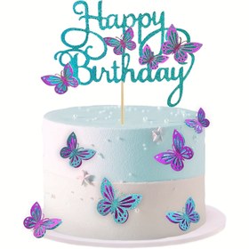Resim 13 Parça Kelebek Pasta Süsleri Kelebek Cupcake Süsleri Kadınlar İçin Mutlu Yıllar Pasta Süsü Doğum Günü Pasta Dekorasyonları Kelebek Parti Dekorasyonları Cadılar Bayramı, Noel Etkinliği & Parti Malzemeleri Cadılar Bayramı&Noel 