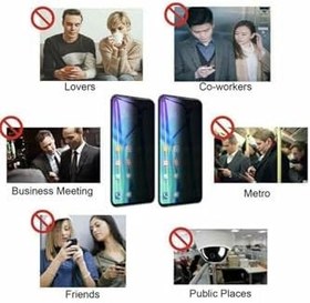 Resim Iphone 7 Plus Hayalet Ekran Privacy Gizlilik Tam Kaplayan Kırılmaz Koruyucu Cam Siyah 