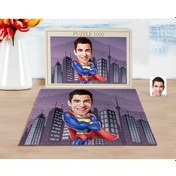 Resim Kişiye Özel Süper Adam Karikatürlü 1000 Parça Profesyonel Puzzle- Diğer