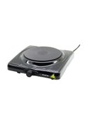 Resim Siyah Tek Gözlü Elektrikli Ocak Hotplate 1500w Ayarlanabilir Termostat Kolay Temizlenebilir Uyarı Lambası Lx-7115 5256 