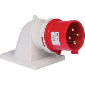 Resim Mete Enerji 406218V 4 x 32A. IP44 Makıne Fişı -Eğik- Vidalı Bağ. 