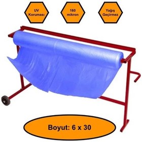Resim 160 Micron Mavi Naylon Örtü, 6x30 Metre 