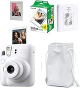 Resim Genel Markalar Fujifilm Instax Mini 12 Fotoğraf Makinesi-20Li Film-Büzgülü Kılıf-64Lü Albüm Ve Mıknatıslı Çerçeve 