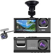 Resim Pepisky 3 Kameralı Dash Cam Çok Dilli Net Araba Dikiz Aynası Araba Video Kaydı Kamera Geniş Açı Araba Kamera Kaydedici WIFI Bağlantısı Otomatik Güvenlik Sürüş Kaydedici 