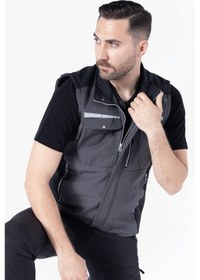 Resim Softshell Yelek Gri - Siyah 