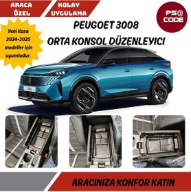 Resim Peugeot 3008 P64 E-3008 2024 Orta Konsol Kolçak Saklama Kutus... 