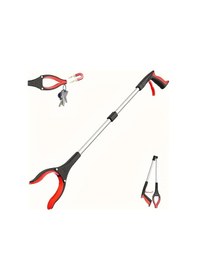 Resim Chuangyinshop 1 Adet Ergonomik Metal Katlanır Kıskaç, 32 İnç Hafif Genş Pençe, Yaşlılar İçin Kolay Tutuş, Kırmızı Çöp Toplama Aparatı 