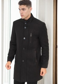 Resim Plt9386 Dewberry Erkek Palto-diagonal Siyah Diagonal Siyah 