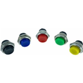 Resim Yuvarla Metal Plastik Buton Yaylı 16Mm Mavi 