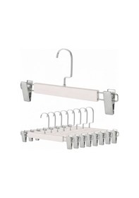 Resim Faravis Atelier Beyaz Ahşap Pantolon Ve Etek Askısı Amerikan Kancalı 10 Adet Özel Seri 