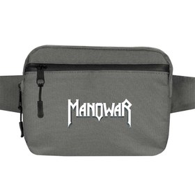 Resim Manowar Logo Classic 2 Bel Çantası - Gri 