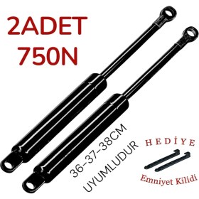 Resim 2 Adet 750N Baza Amortisörü (Baza Pistonu) 2 Adet Emniyet Kilit 