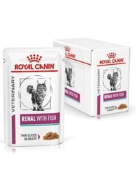 Resim Royal Canin Renal Fish Yaş Kedi Maması 12x85 Gr - Balıklı Böbrek Diyeti 12'li Paket 