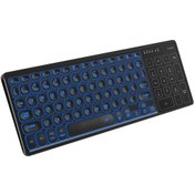 Resim Geeroyoo Kablosuz Çift Modlu Klavye 2.4g/bt Kablosuz Bağlantı Ergonomik Tasarım Dokunmatik Yüzeyle 7 Renkli Arka Aydınlatma Efekti Geniş Uyumluluk 