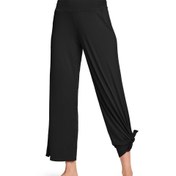 Resim Kadınların beli yüksek geniş paçalı yoga pantolonları, cepli rahat salaş pantolonlar, düz renk, yoga, spor, spor salonu ve günlük giyim için rahat bol kesim pantolonlar - Rahat tarz 