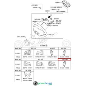 Resim Kia Ceed Düğme Orjinal | 967201H550Al4 