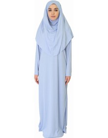 Resim Zehranaz Namaz Elbisesi Bebe Mavisi Fermuarsız Namaz Elbisesi Bebek Mavisi 