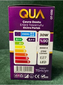 Resim Masaf Home Tasarruflu Beyaz Ampul Ekonomik 30W %85 Tasarruflu E27 Ampul 2700 Lümen 