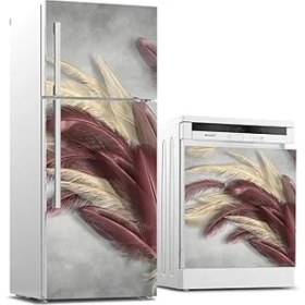 Resim Belirtilmemiş Buzdolabı ve Bulaşık Makinası Beyaz Eşya Sticker Kaplama Güzel Tüyler 