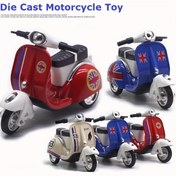 Resim Mini Döküm Motosiklet Vintage Scooter Oyuncaklar, Klasik Metal Araç model oyuncakları ev ofis dekoru 