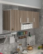 Resim Kenzlife Hazır Mutfak Floro22 Crd 060*150*22 Mutfak Banyo Dolabı Kapaklı Raflı 