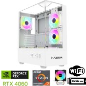 Resim Xaser XSR1095 Ryzen 7 5700X 32GB Ram 1tb M.2 Nvme SSD 8gb RTX4060 Beyaz Oyuncu Masaüstü Bilgisayarı 