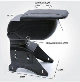 Resim NiCe Shop Sürgülü Kol Dayama Kolçak Her Araca Uygun Oto Kolçak 