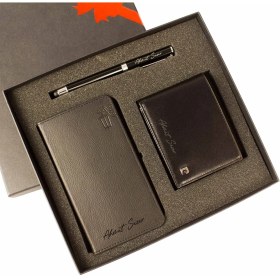 Resim Pierre Cardin Kişiye Özel Pierre Cardin Deri Cüzdan Kalem ve Defter Seti P075 