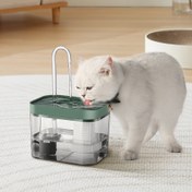 Resim Faucet tasarımına sahip 1.5L Otomatik Kedi Su Fıskiyesi - USB ile çalışır, Pil Gerektirmez, ≤36V Güvenli Gerilim - Sağlıklı İçme Alışkanlıkları için Dolaşım Filtreleme Sistemi 