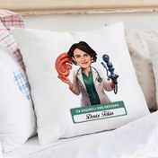 Resim En Başarılı Kadın KBB Doktoru Karikatürlü Yastık 