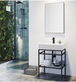 Resim Orka Capetown 60 Cm Beyaz Banyo Dolabı Takımı Beyaz 