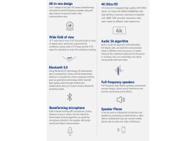 Resim eMeet Pro EM10 Videokonferans Bar - All-In-One Konferans Sistemi - Konuşanı Takip etme Özeliği 