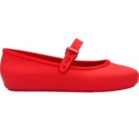 Resim Mini Melissa Soft Ballerina Kırmızı Kız Çocuk Babet Ayakkabı | 31-35 Numara | İkonik Kokulu - 35 