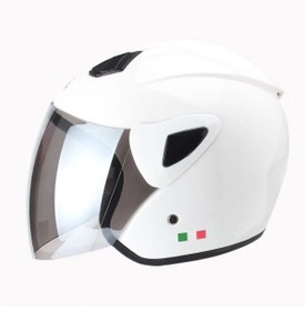 Resim Sway Sw 733-700 Beyaz Yarım Kask - ŞEFFAF VİZÖRLÜDÜR 
