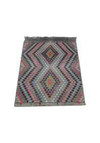 Resim Kilim Antik El Dokuma Çumra Yörük Pamuklu Yün Kilimi 0151 - Yeni - Çok Renkli 