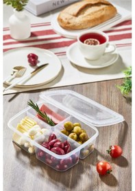 Resim Nandy Home Büyük Boy Kare Saklama Kabı Seti 4'lü Beyaz 