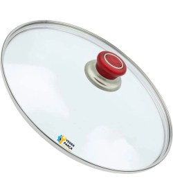 Resim Tencere Sahan Tava Cam Kapağı Kapak 34 cm Mavi Tutma Tepesi 