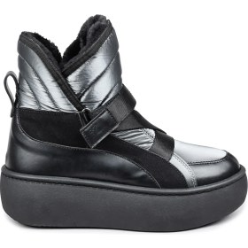 Resim Jump 60118 Suya Dayanıklı Kaydırmaz Taban Siyah - Açık Gri Kadın Kar Botu 