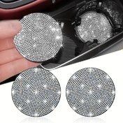 Resim 2 adet-Bling Araba Bardak Tutucu Coaster, 6.99 Cm Kaymaz Darbeye Dayanıklı Evrensel Moda Araba Bardak Altlıkları Kadınlar Için Bling Araba Aksesuarları Ekle 