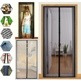 Resim Acenter Pratik Manyetik Mıknatıslı Siyah Kapı Sinekliği Tülü 90 x 210 cm 