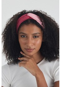 Resim Kadın Trend Style Pamuklu Penye, Kaymaz, Yumuşak, Esnek, Saç Bandı Bandana - Tek Ebat / Fuşya-pembe Fuşya-pembe 