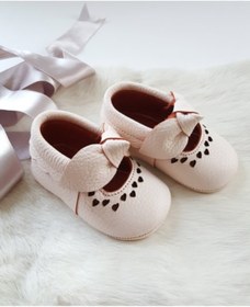 Resim Hodore Kız Bebek Alice Pudra Deri Makosen Patik 