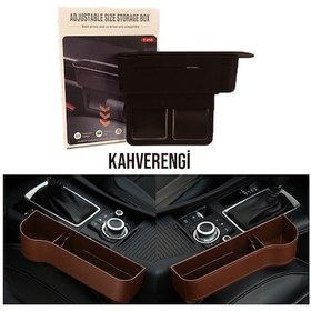 Resim Oto Araç Koltuk Arası Organizer Düzenleyici Kahverengi Glz03509076 1 Adet 