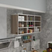 Resim Kenzlife hazır mutfak hortus22 crd 060*120*22 banyo dolabı raflı kapaksız arkalıklı 
